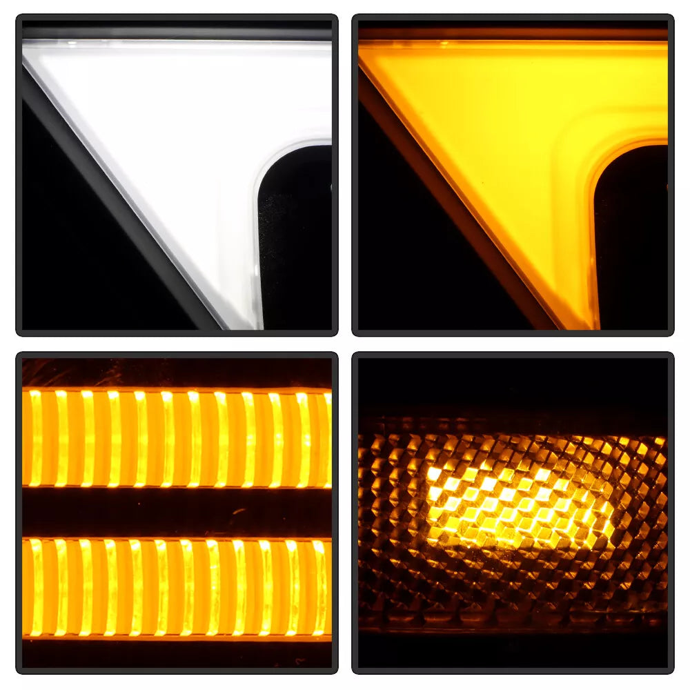 For 2014-2020 Toyota 4Runner Black LED Switchback Projector Headlights Headlamps - OMOTOR