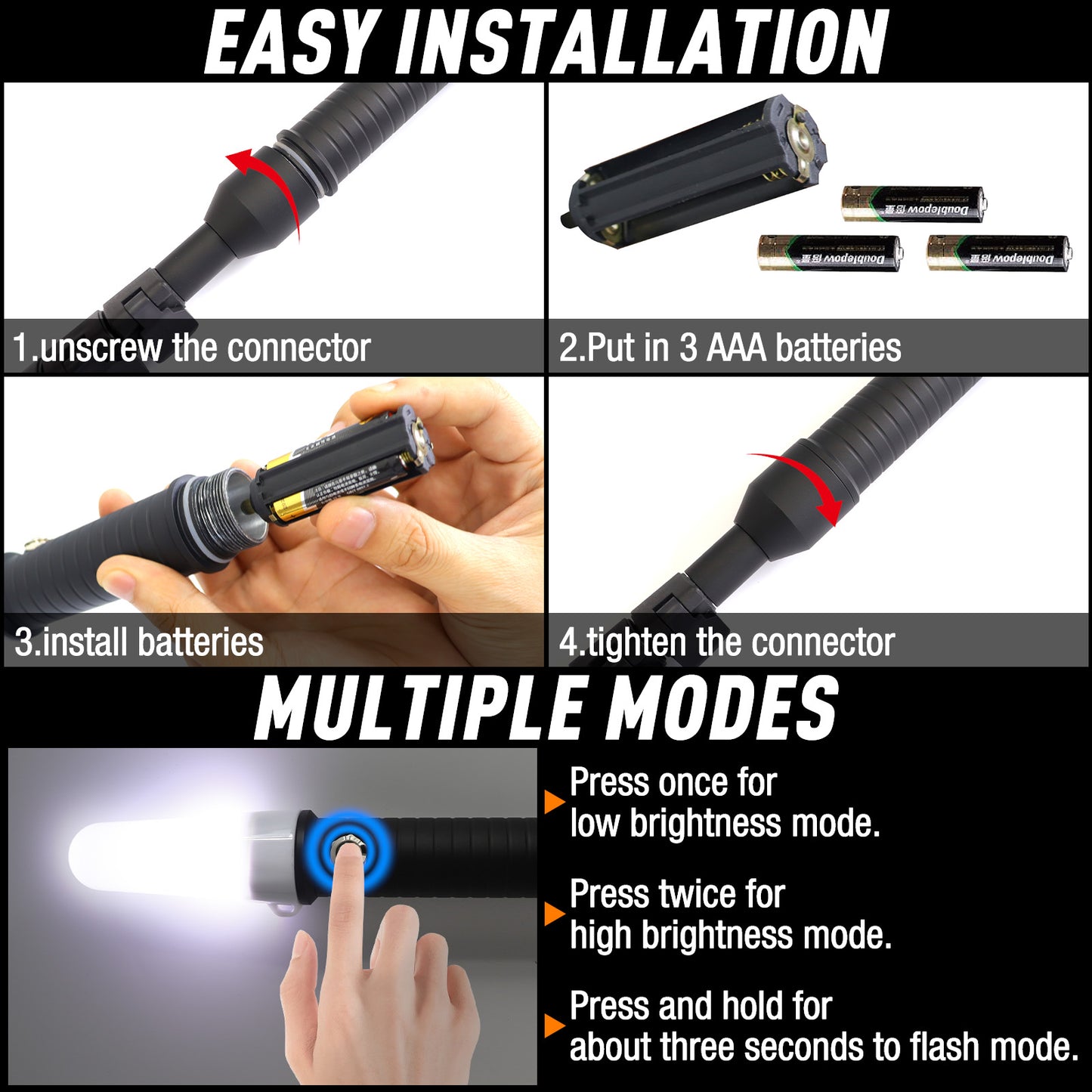 360 Degree LED MightyMount and Hardware Kayak Fishing Visibility Flag - OMOTOR