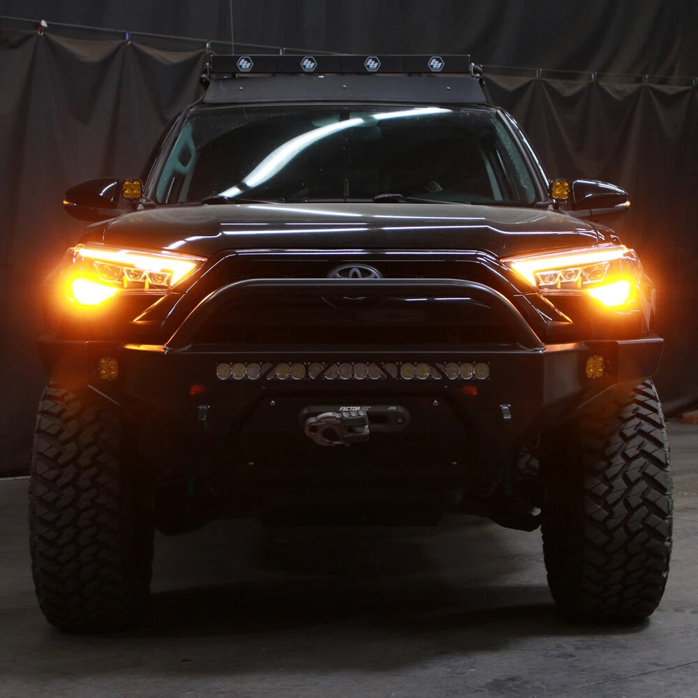 For 2014-2020 Toyota 4Runner Black LED Switchback Projector Headlights Headlamps - OMOTOR