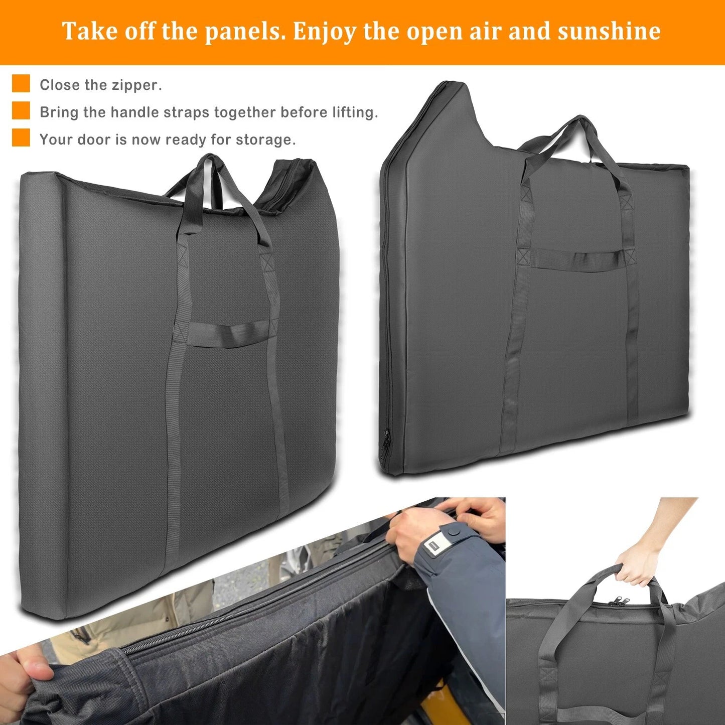 2 Pcs Front Door Storage Bag for Ford Bronco 2021-2024 4-Door - OMOTOR