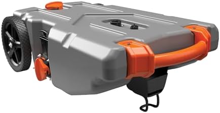 15/21/28/36 Gallon Portable Camper / RV Tote Tank - Features Large Heavy-Duty No-Flat Wheels & Built-In Gate Valve - Removable Steel Tow Adapter - OMOTOR
