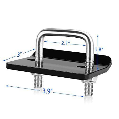 Tow Hitch Step for 2 inch Receivers, Solid Steel Construction Rust Resistant Powder Coated, 10,000lbs Rated Tow Strap Capacity, Black - OMOTOR