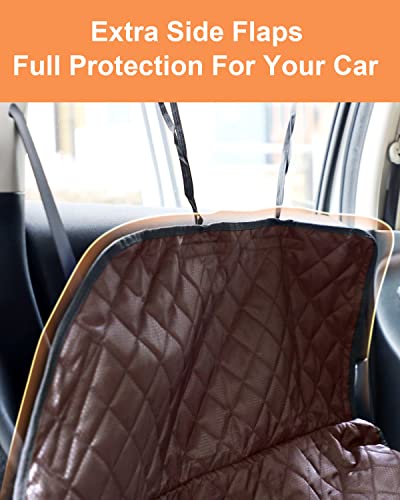 PETICON SUV Cargo Liner for Dogs, Waterproof Pet Cargo Cover Dog Seat Mat for SUVs Sedans Vans with Bumper Flap Protector, Non-Slip, Large Size Universal Fit, Black - OMOTOR