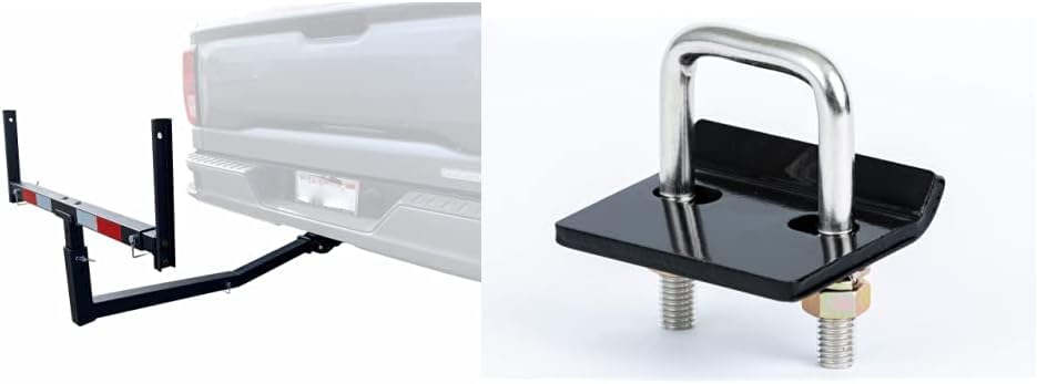 Hitch Mount Pick Up Truck Bed Extender For Ladder, Rack, Canoe, Kayak, Long Pipes and Lumber - OMOTOR