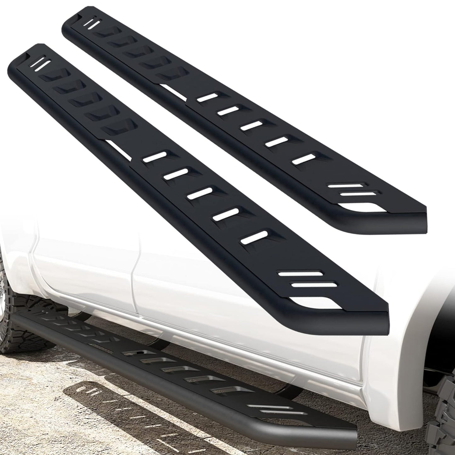 7” Running Boards Custom Fit 2007-2018 Chevy Silverado/GMC Sierra 1500 & 2007-2019 2500/3500HD(do not fit Diesel Model) - OMOTOR