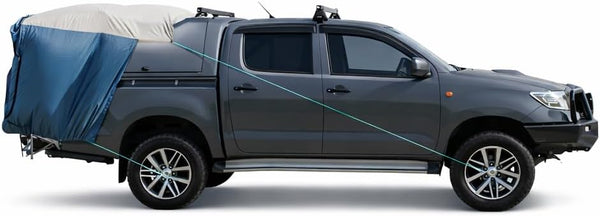 Truck Bed Tent– Pickup Fits Ford Maverick, Jeep Gladiator, Ford Ranger, Nissan Frontier, Rivian R1T, Tesla Cybertruck