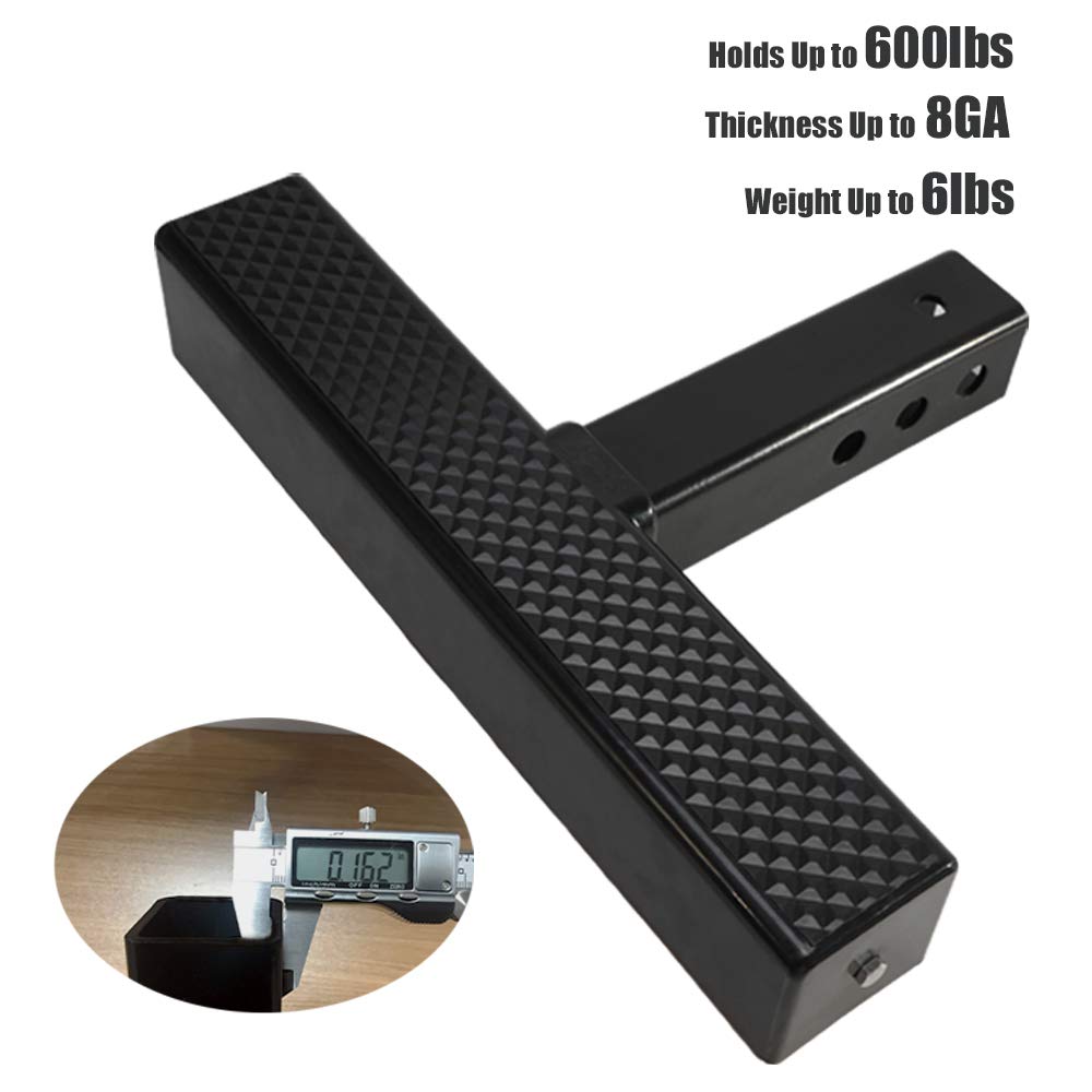Hitch Step for 2” Receivers, Strong Steel Construction Rust Resistant Powder Coated Finish with Hitch Pin, 600lbs Maximum Load - OMOTOR