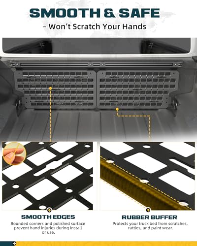 5ft Truck Bed Front MOLLE Panel Fit for Jeep Gladiator JT 2020-2026