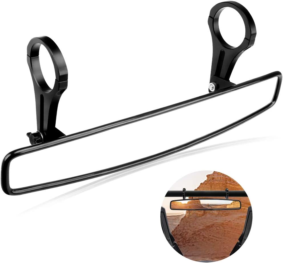 UTV RearView Mirror, 15" Ultra Clear SXS UTV Mirror with 1.75" Clamps and Convex Design - OMOTOR