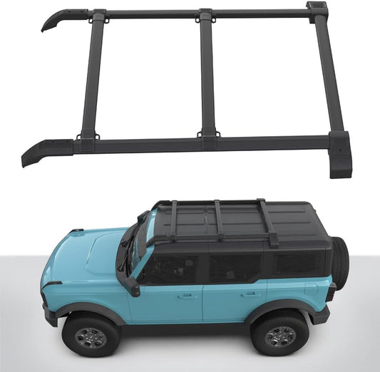5PCS Cross Bars Roof Rack Rails Kit Fit for Ford Bronco Hard TOP 2Door & 4Door 2021 2022 2023 2024
