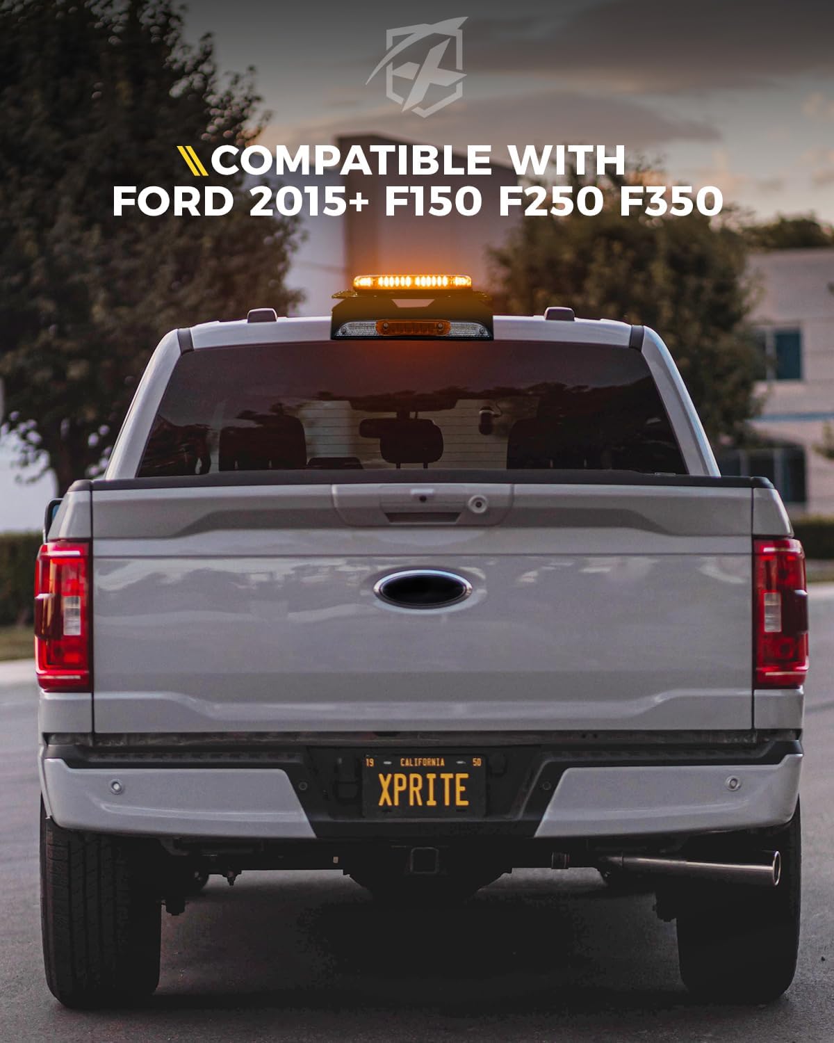 Xprite Drill-Free Light Bar Cab Mount,Magnetic Strobe Light Bar Mount Bracket Compatible with Ford F150 (2015+), Ford F250 - F550 (2017+) Replace for Ford Accessories