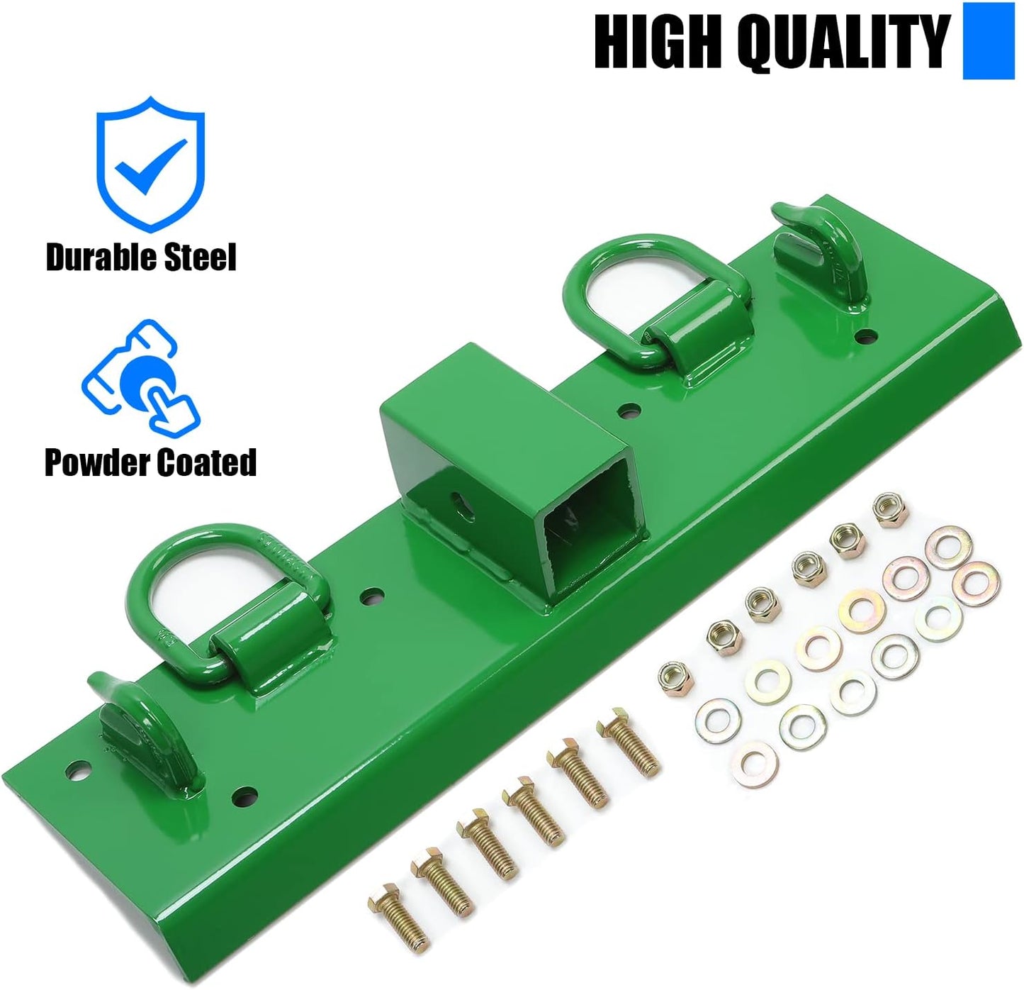 Tractor Grab Hooks 4.96" W × 21.93" L Compatible with John Deere 2" Receiver Compact Tractor Bolt on Grab Hooks - OMOTOR