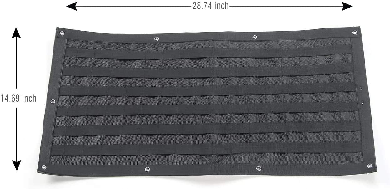 Tailgate Tool Kit Storage Bag Organizer Racks for 2007-2018 Jeep Wrangler JK JKU 2018-2019 JL JLU, Canvas, 3PCS - OMOTOR