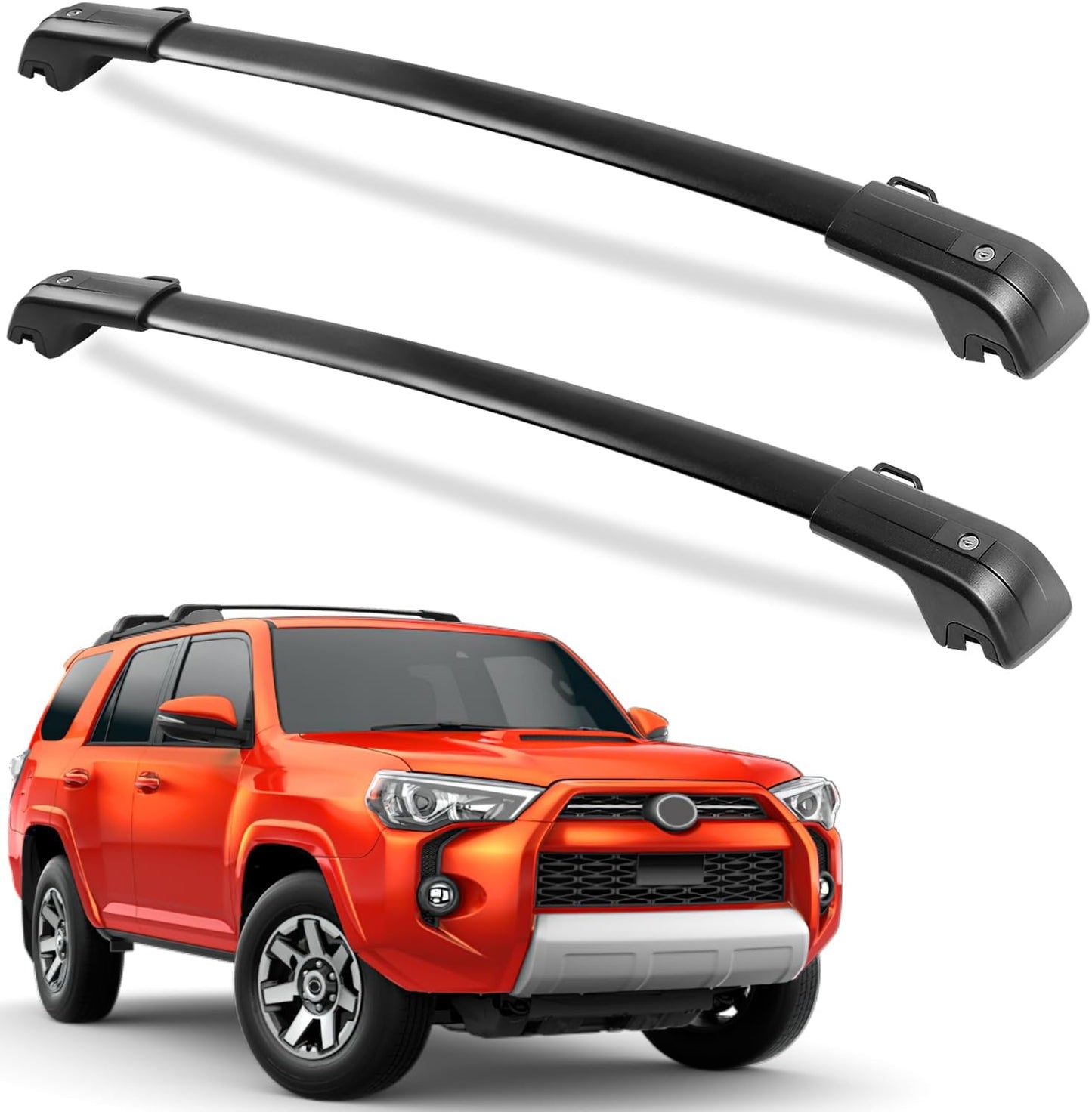 260lbs Roof Rack Cross Bars Compatible with Toyota 4Runner 2010-2024 (with Raised Side Rails), Heavy Duty Anti-Theft Aluminum Lockable Roof Rails Crossbars Rooftop Luggage Racks Carrier - OMOTOR