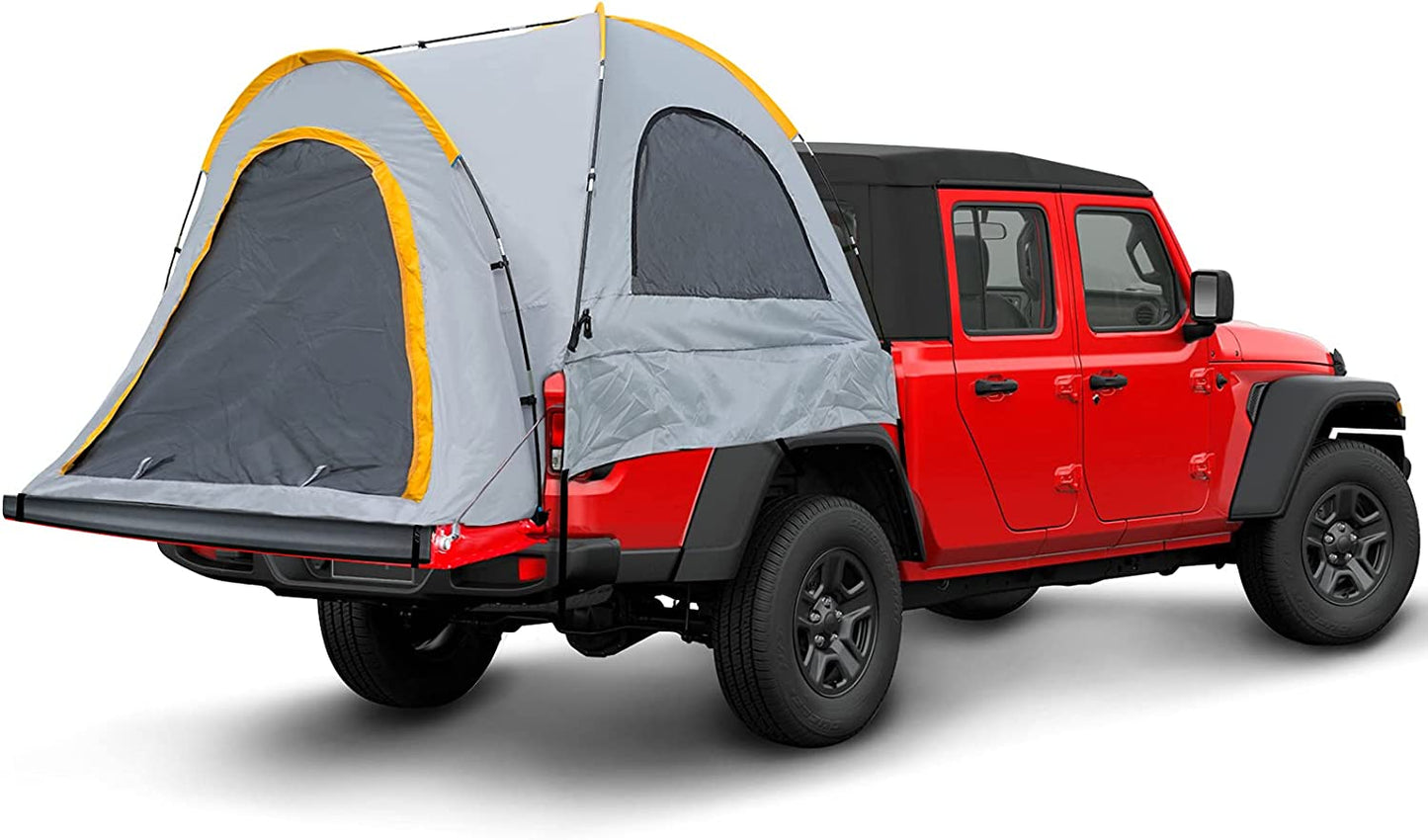 Pickup Truck Bed Camping Tent, Gladiator Truck Bed Tent with Removable Rainfly and Carrying Case, 5-5.5ft Bed - OMOTOR
