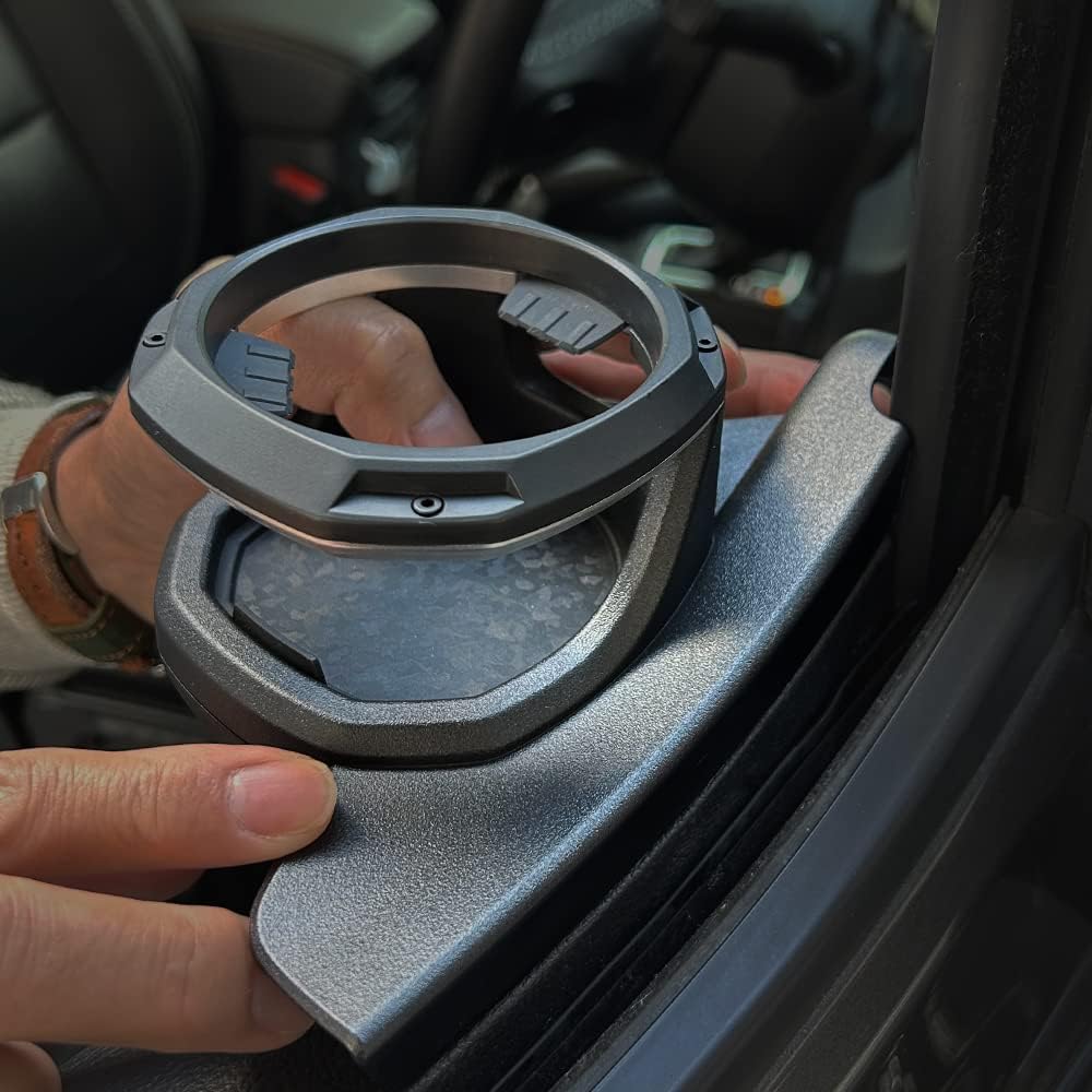 AZUTO Cup Holder for Jeep Wrangler (JL) / Gladiator (JT) Right-Side 2018-2026 (Cup Holder Right) Wrangler Accessories Door Cup Holder