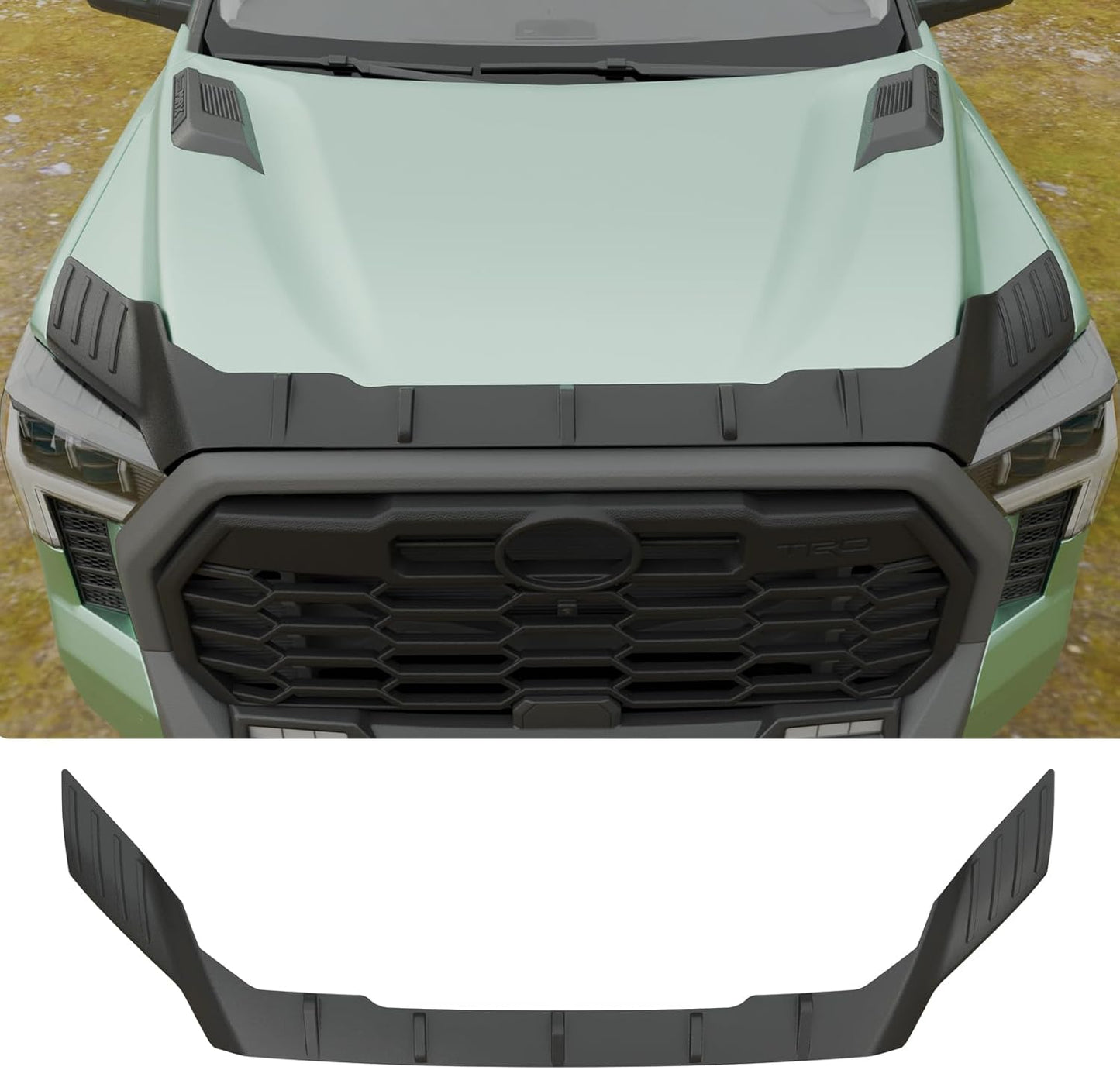 Hood Protector Compatible with 2022-2025 Toyota Tundra 2023-2025 Toyota Sequoia Hood Shield TPE Hood Deflector Hood Guard for 2023 2024 Tundra 2024 Sequoia Accessories
