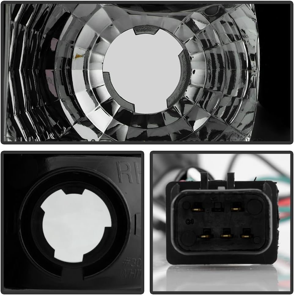 ACANII - For 1996-2000 Dodge Caravan Town & Country Voyager 98-03 Durango Smoked Tail Lights Brake Lamps Left+Right