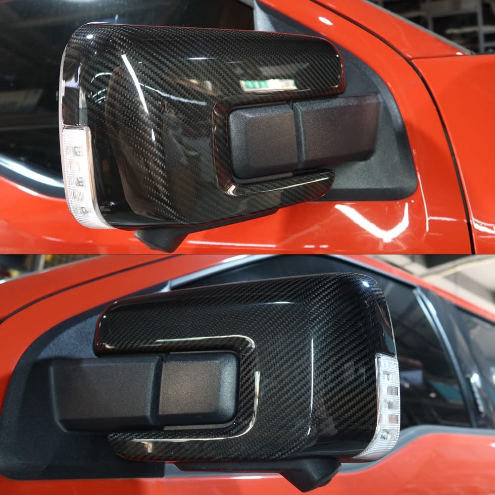 Dry Carbon Fiber Side Mirror Cap Cover for Ford F150 F-150 Raptor R Shelby Lariat Platinum 2021 2022 2023 2024,Sideview Rearview Mirror Overlay