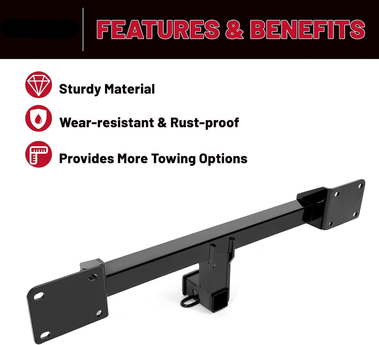HECASA 2" Class 3 Trailer Hitch Receiver Compatible with 2021-2022 Ford Bronco Sport Except First Edition Steel Powder Coated