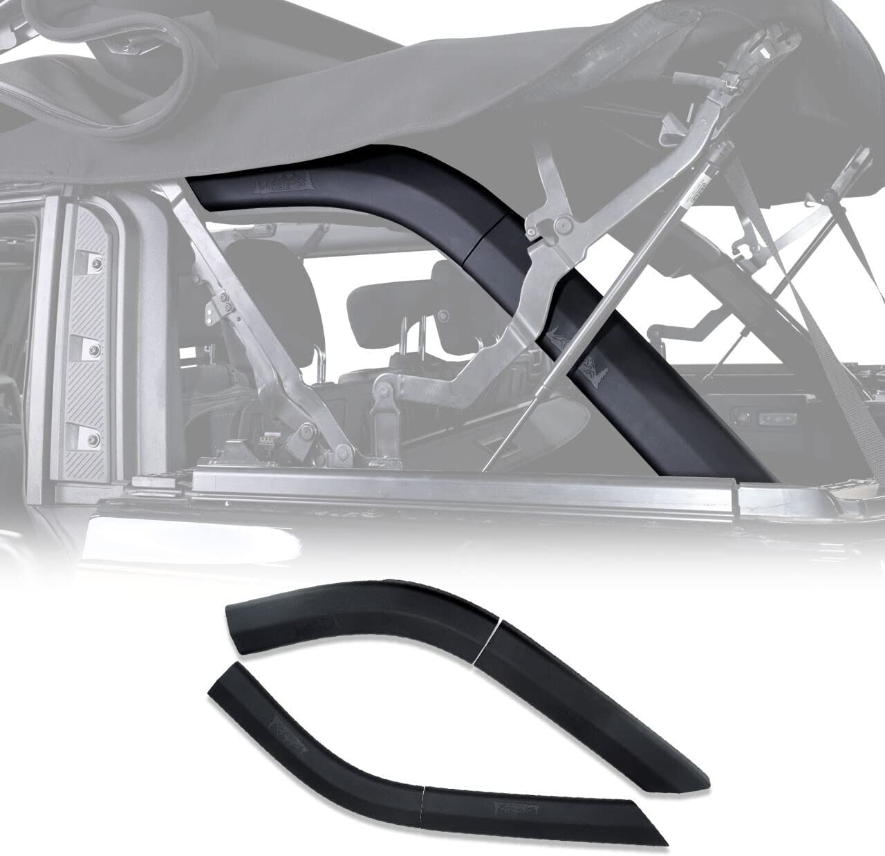 4pc D-Pillar Roll Bar Protective Cover Kit fits Ford Bronco 4 Door 2021 2022 2023+ - OMOTOR