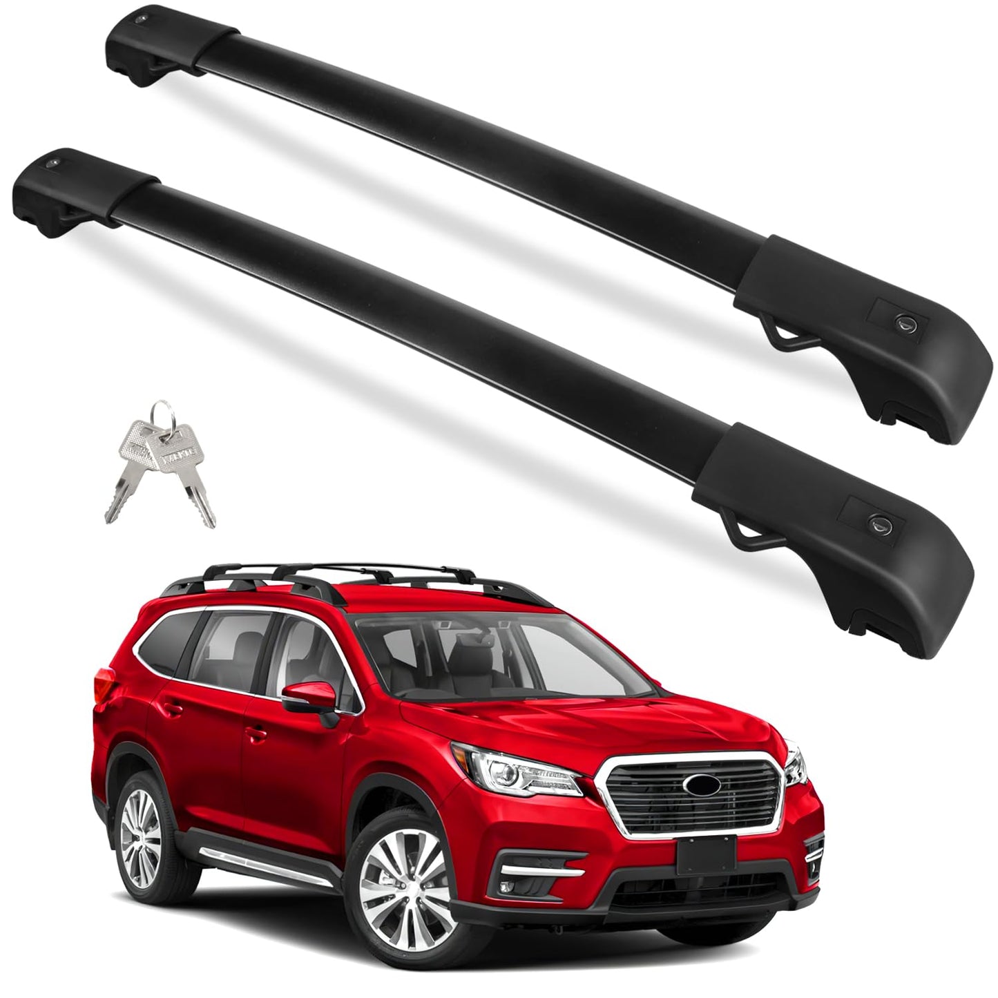 220lbs Roof Rack Cross Bars Compatible with Ford Explorer 2020-2024, Heavy Duty Aluminum Anti-Theft Lockable Metal Lock Roof Rails Crossbars Rooftop Cargo Bars Luggage Racks Carrier - OMOTOR