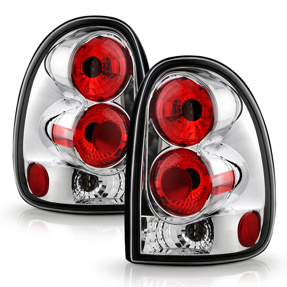 ACANII - For 1996-2000 Dodge Caravan Town & Country Voyager 98-03 Durango Smoked Tail Lights Brake Lamps Left+Right