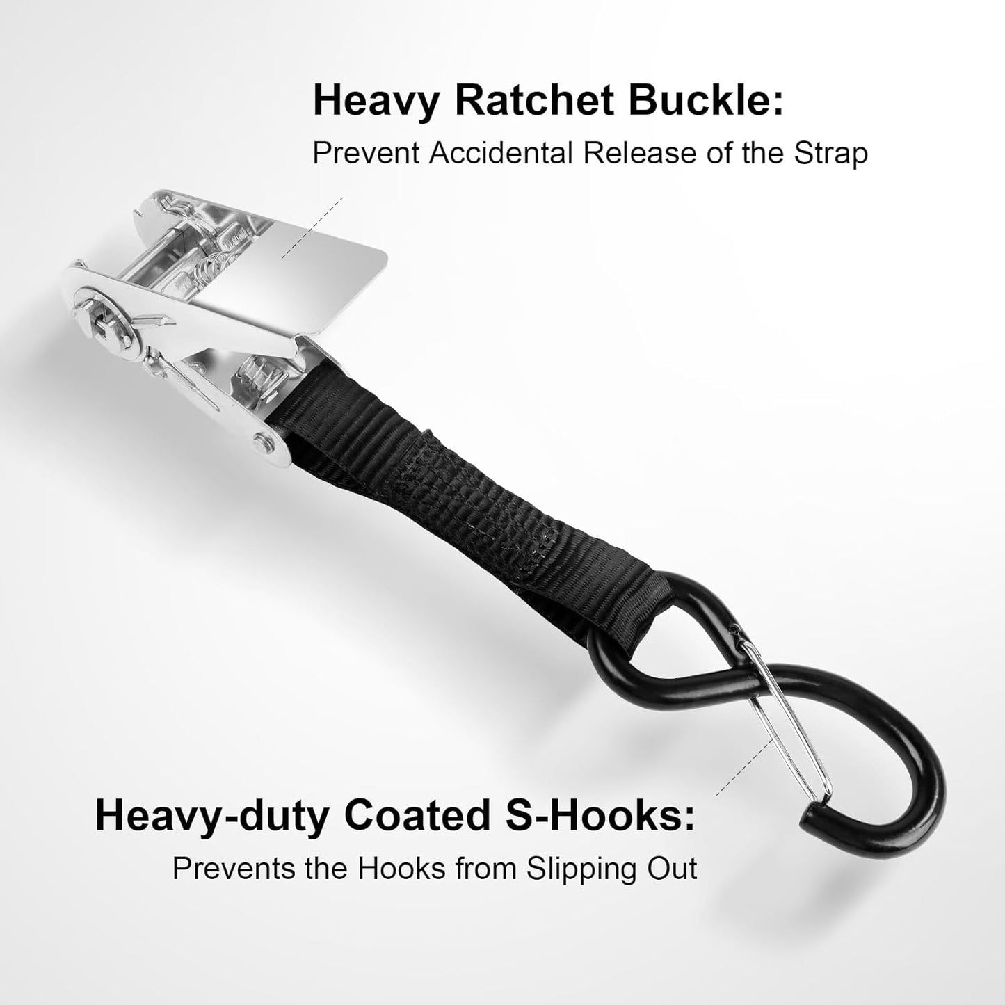 RV Awning Tie Down Kit for Wind WanDwel Heavy Duty Camper Anchors Canopy Support Parts & Accessories,13ft Ratchet Straps Upgrade Springs