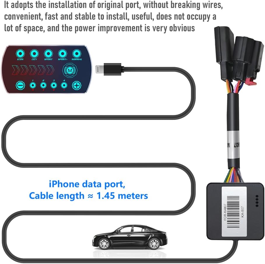 Throttle Response Controller 10 Drive Modes Performance Booster with Pedal Sensitivity Adjustment Compatible for Mazda Ford F150-F550 Explorer Mustang Bronco Ranger Edge Fusion Taurus Focus Land Rover