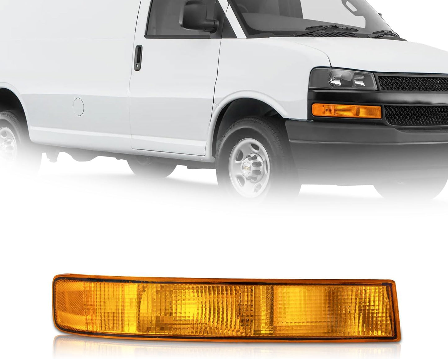 Signal Lights for 2003-2023 Chevy Express & GMC Savana 1500/2500/3500 - Right & Left Replacement Parking Lights - OMOTOR