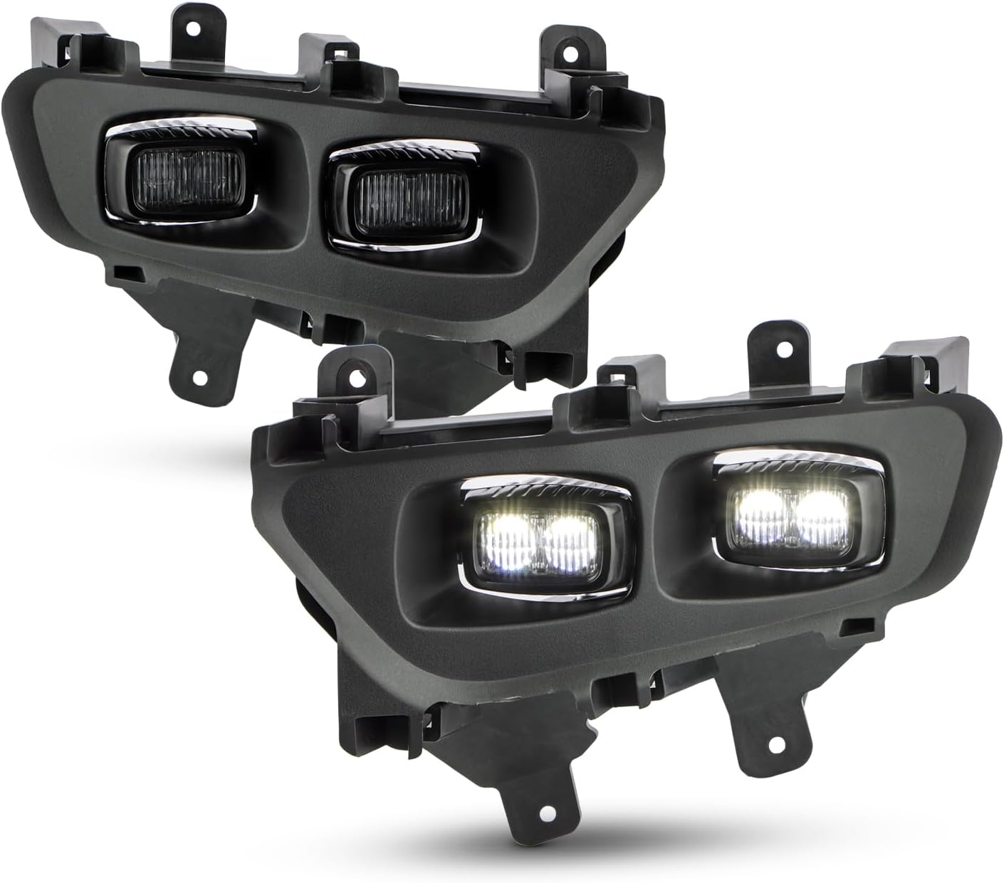 AKKON -Fits 2021-2025 Ford F150 Raptor LED Driving Bumper Fog Lights Pair Left+Right w/Wire Harness Bracket Power Switch