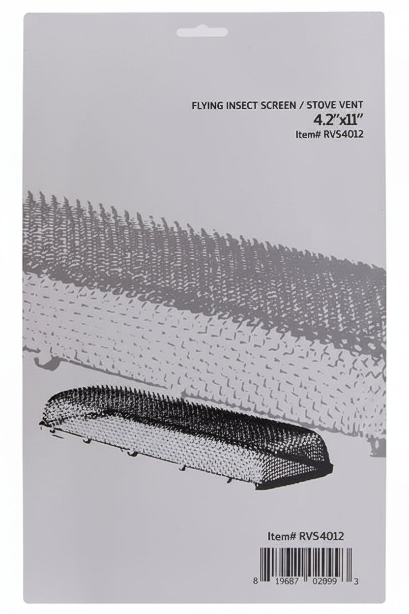 4.2-Inches x 11-Inches RV Stove Vent Screen, Protects Against Insects and Rodents, 1 Pack