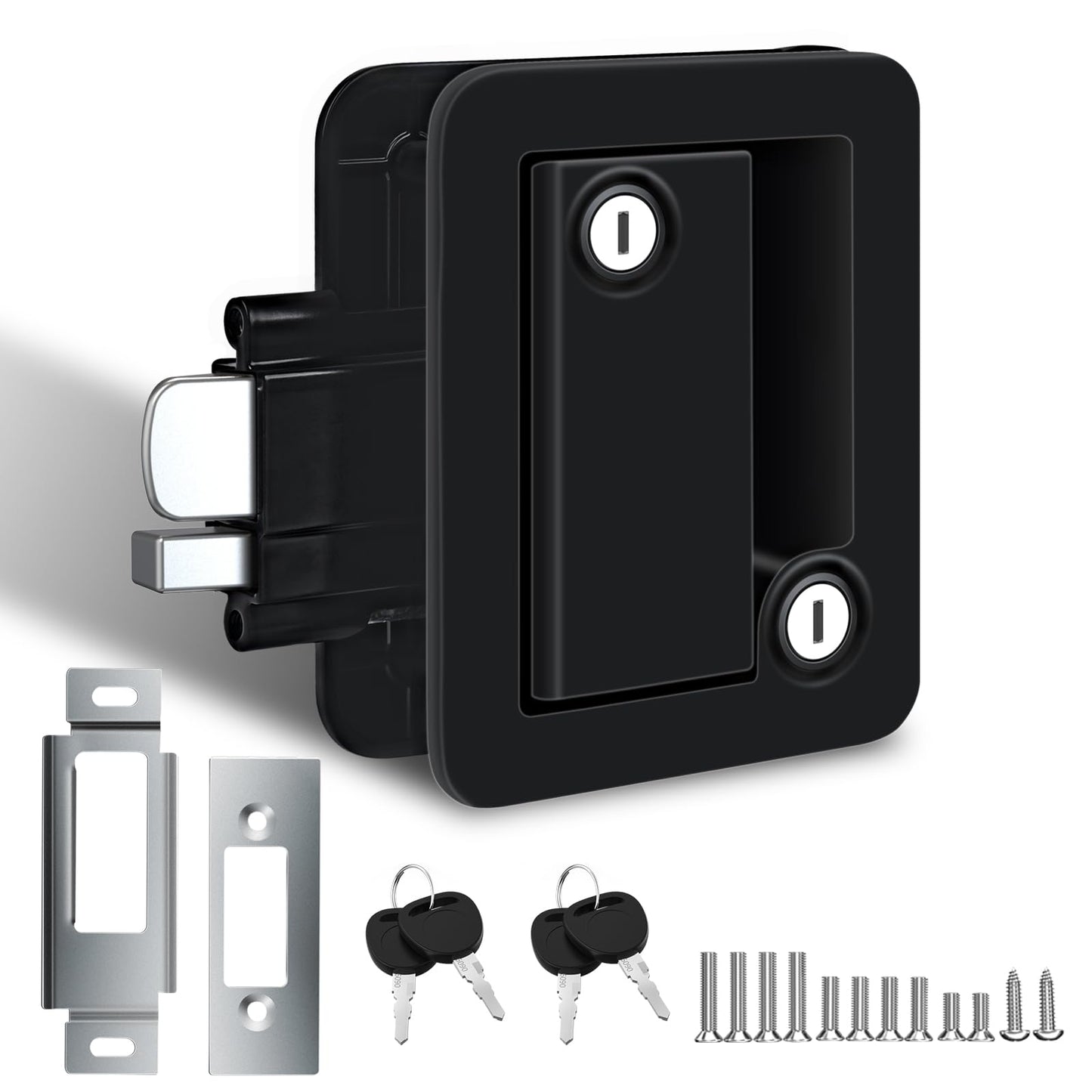 Vovoir RV Door Lock Keyless Entry with Fingerprint Password and 4 Keys,RV Door Lock Replacement Suitable for Trailer Camper RVs