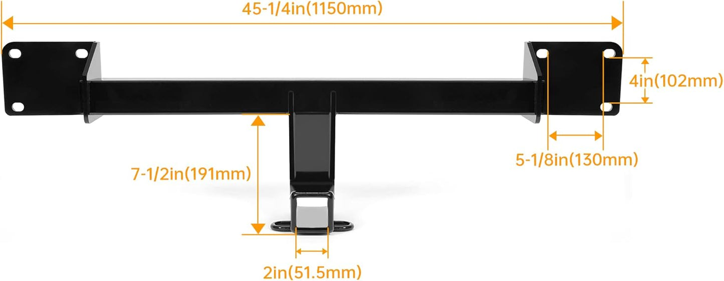 HECASA 2" Class 3 Trailer Hitch Receiver Compatible with 2021-2022 Ford Bronco Sport Except First Edition Steel Powder Coated
