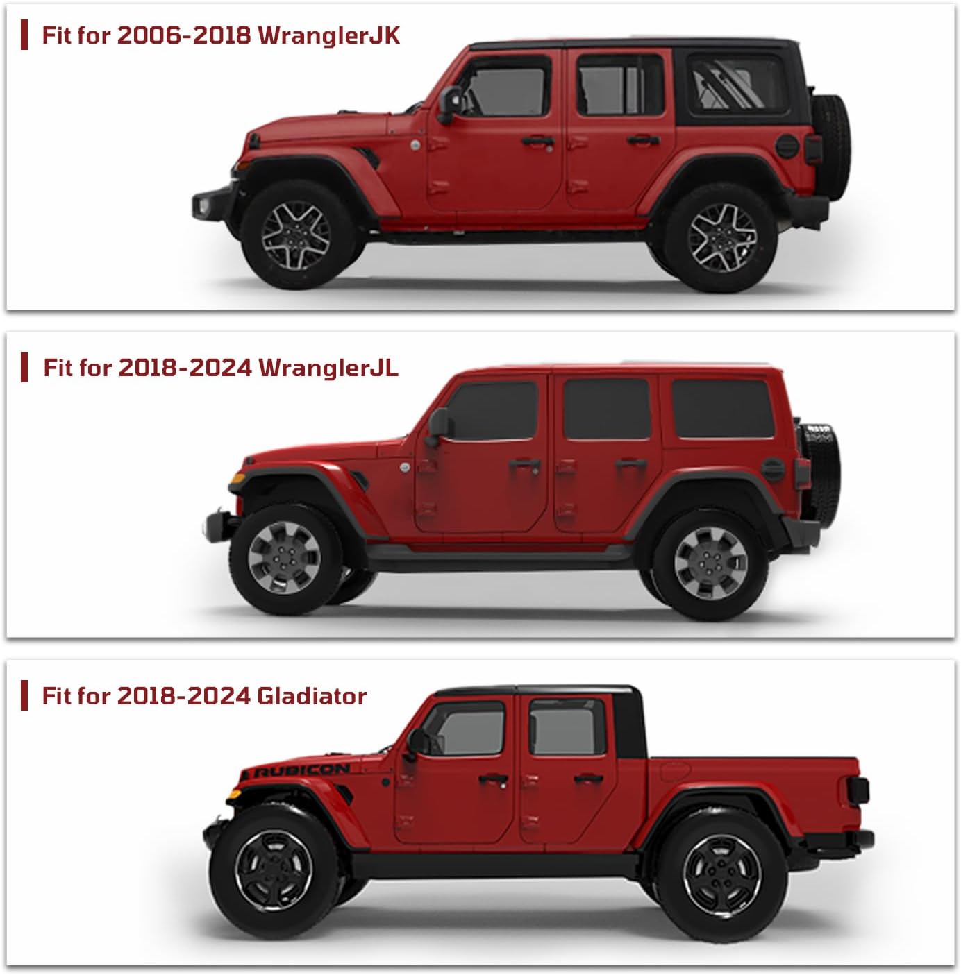 Door Hinge Container and Mount Set Compatible with 2007-2026 Jeep wrangler JL JK & Gladiator JT