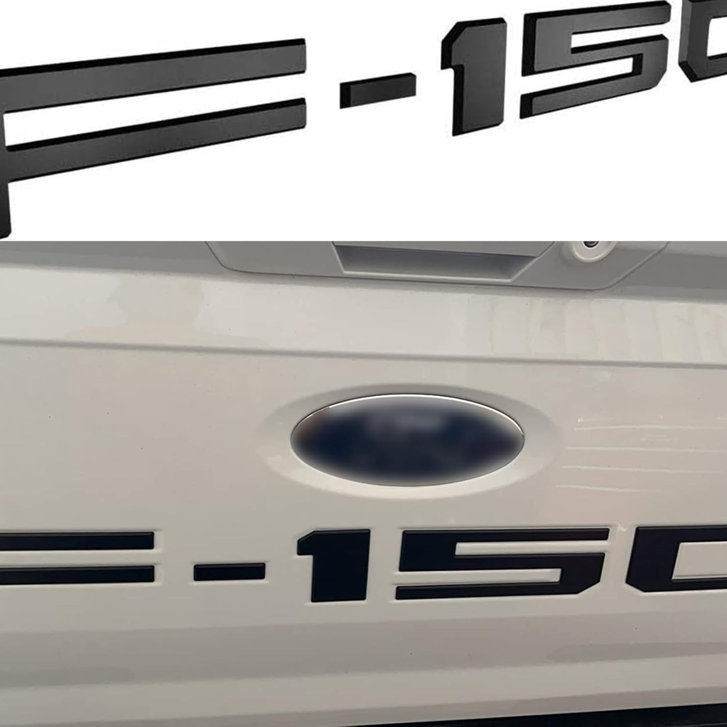 Tailgate Insert Letters Compatible with f150 2021 2022 2023 2024 3D Emblems with Strong Adhesive 250218 Matte Black