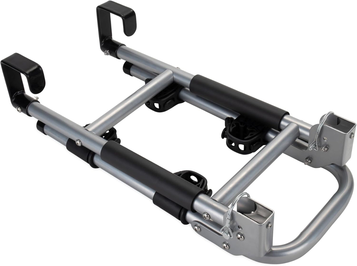Camco RV Ladder Mount Bike Rack - Easily Holds 2 Bikes & Folds for Convenient RV Storage - Max Weight Capacity of 60 lbs - Designed w/Heavy Duty Steel (51492)