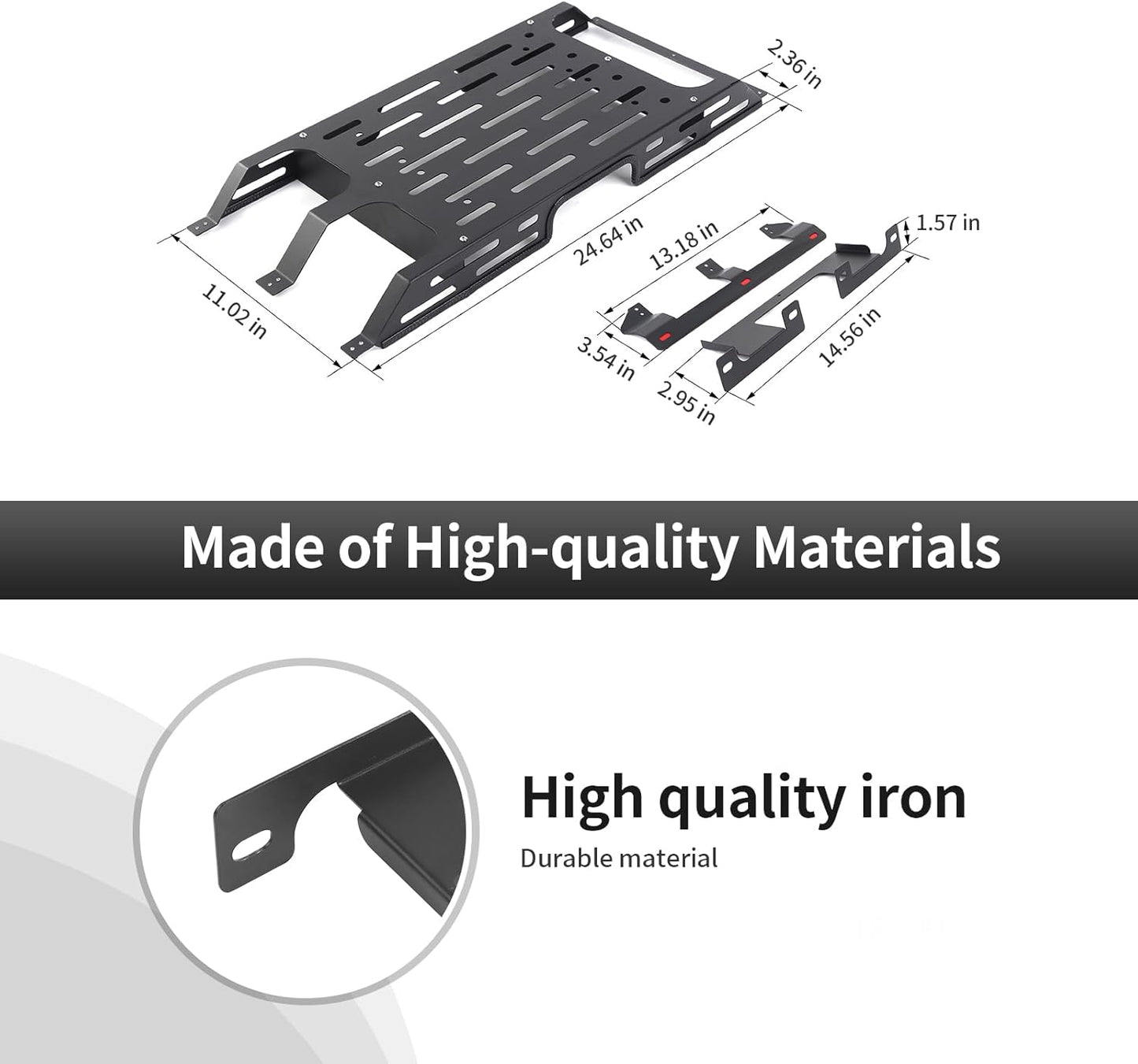 CheroCar Roof Rack Overhead Molle Panel Accessories Fit for 2018-2025 Jeep Wrangler JL JLU, for 2018-2025 Jeep Gladiator JT