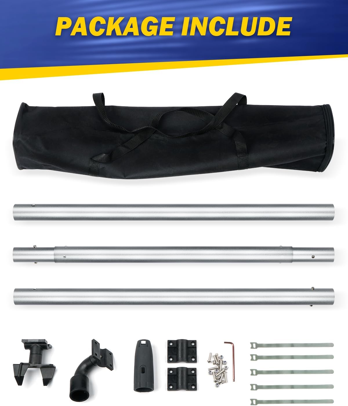 Starlink Ladder Pole with RV Ladder Mounting Bracket Kit(Fit for Starlink 2nd Generation)