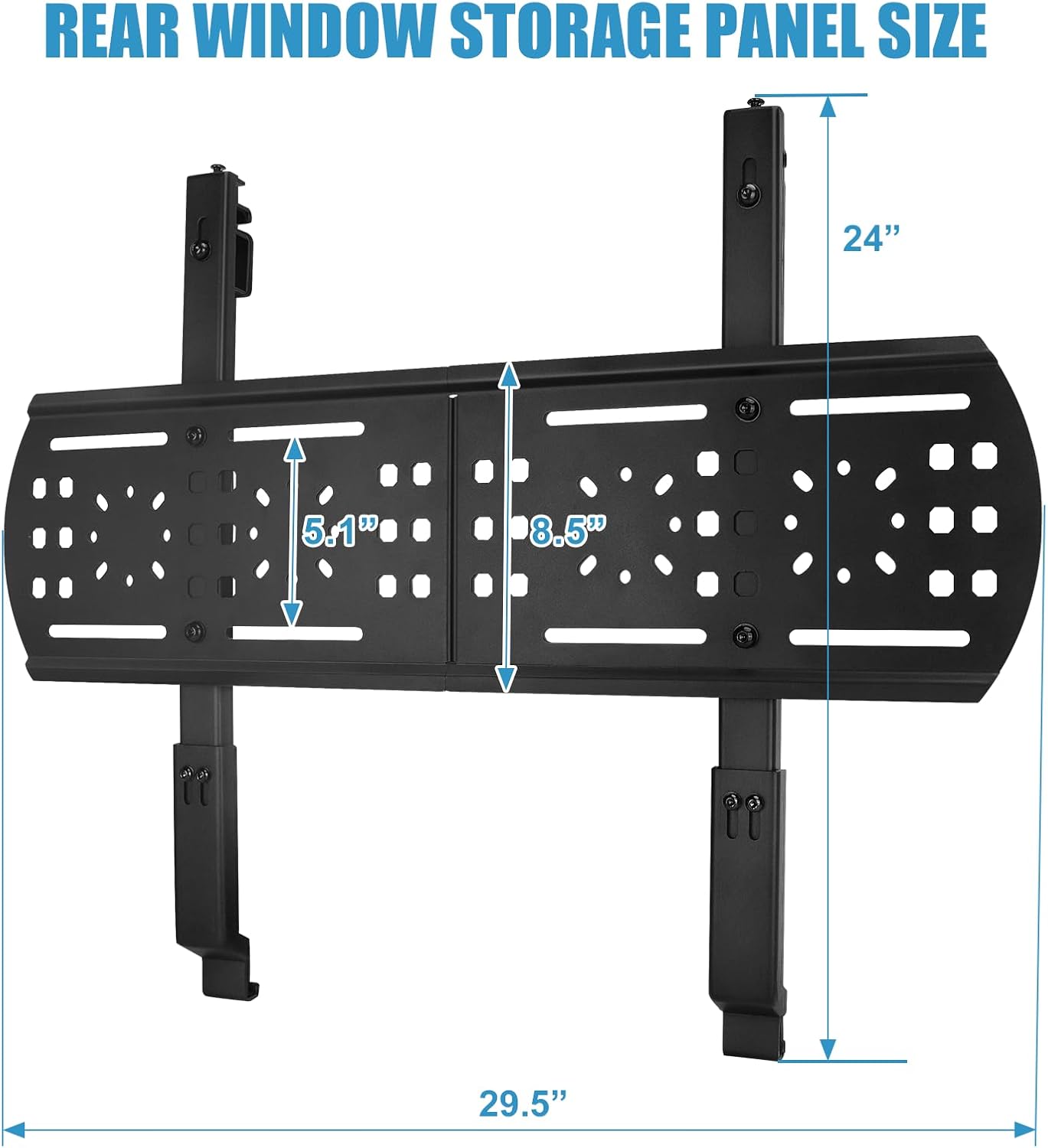 Rear Window Storage Molle Panel Kit Fits for 2018-2025 Jeep Wrangler JL Accessories, Cargo Bracket Mounting Plate for Recovery Traction Boards Mount Gas Can Mount, Wrangler JL Storage Solution