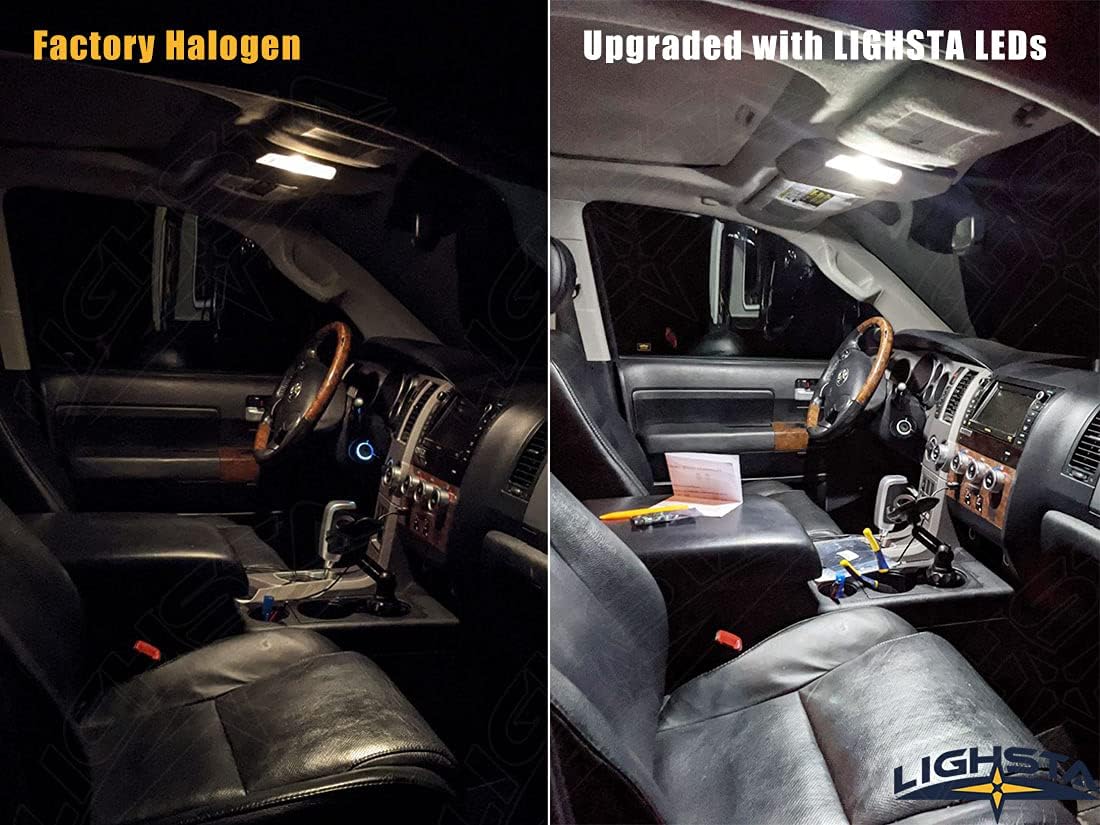 18PCS Super Bright White Interior LED Light Kit Package for 2007-2021 Toyota Tundra + Cargo Lights + License Plate Lights and Install Tool