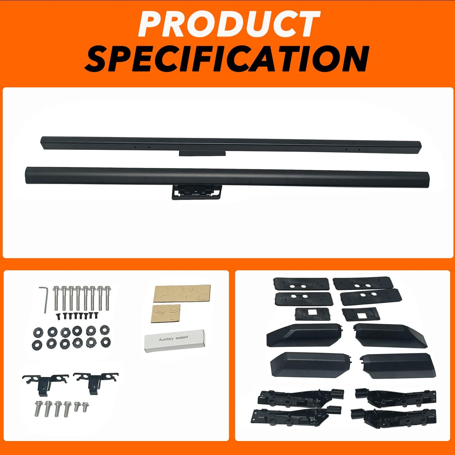 Roof Rack Side Rails + Cross Bars for Toyota Land Cruiser Prado J250 LC250/1958 2024-2026