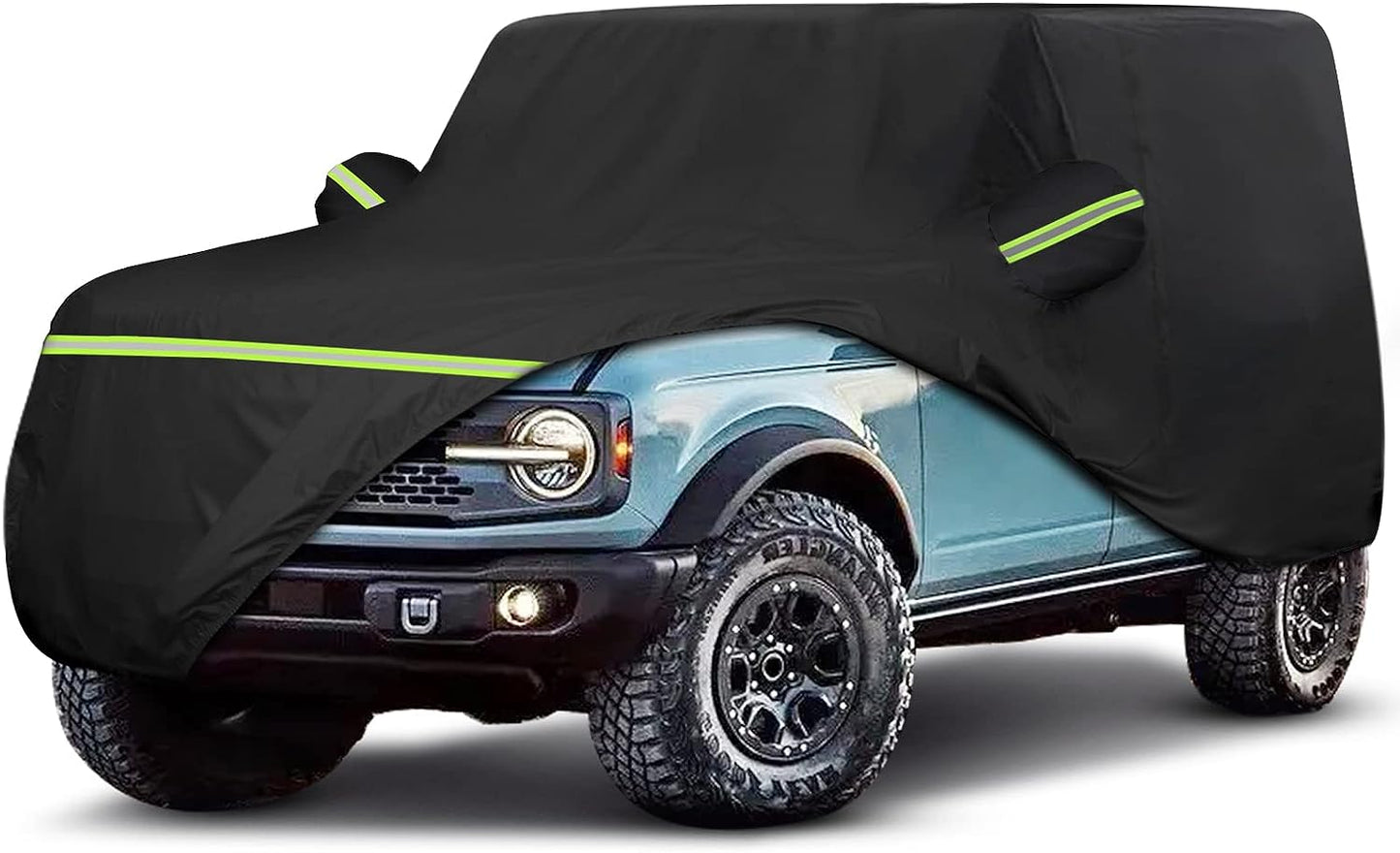 6 Layer SUV Car Cover for Bronco 4 Door Car Cover Waterproof All Weather 210T Windproof Fit for Bronco 2021 2022 2023 - OMOTOR