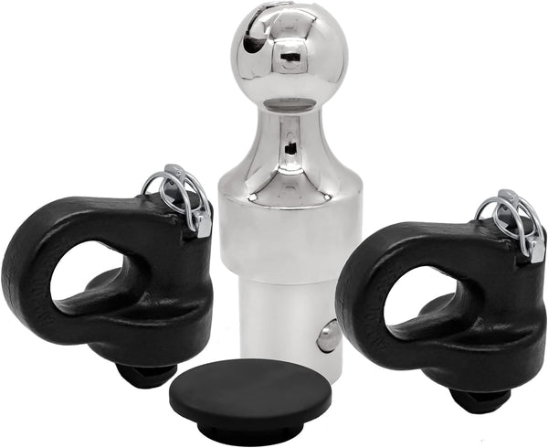 Puck System Gooseneck Hitch Ball Kit, Compatible with 2013-2024 Ford F250 F350 F450, 2016-2024 Chevrolet Silverado, GMC Sierra & Nissan Titan XD, 30000 lbs GTW/ 7500 lbs VTW, 2-5/16 Inch Ball - OMOTOR