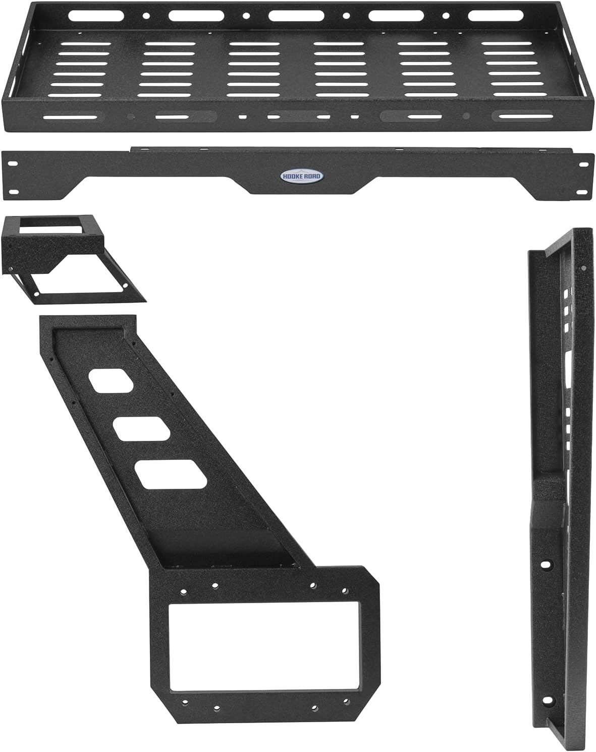 Hooke Road JL Spare Tire Cargo Rack Basket for 2018-2025 Jeep Wrangler JL 2/4 Doors, Rear Cargo Storage Tray for Overlanding Gear
