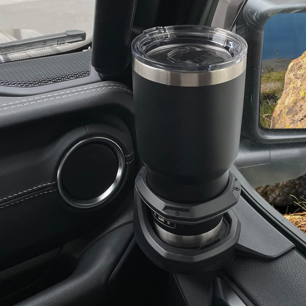 AZUTO Cup Holder for Jeep Wrangler (JL) / Gladiator (JT) Right-Side 2018-2026 (Cup Holder Right) Wrangler Accessories Door Cup Holder