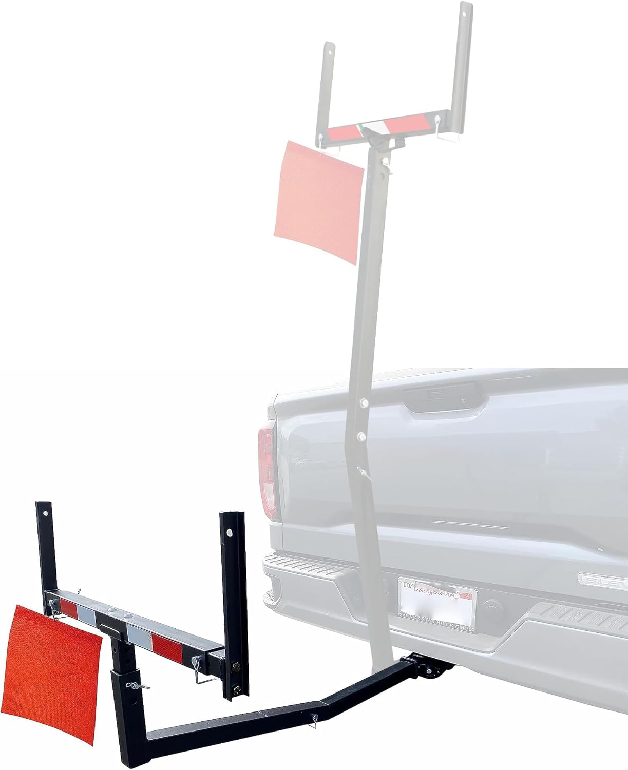 Hitch Mount Pick Up Truck Bed Extender For Ladder, Rack, Canoe, Kayak, Long Pipes and Lumber - OMOTOR
