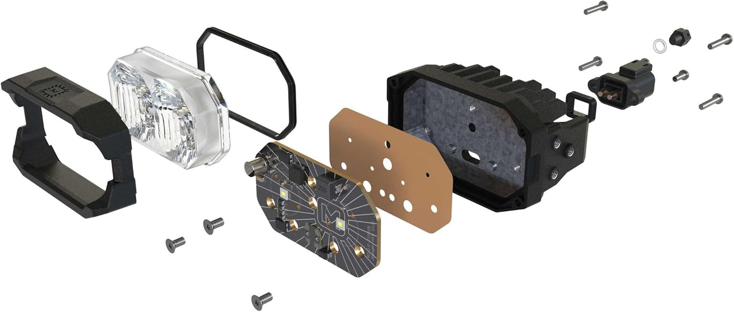 Morimoto 2Banger Ditch Light Kit: Fits Jeep Wrangler JL (NCS Yellow Combo Beam)