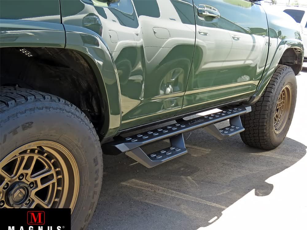 APS Black Overland Slider Tubular Drop Steps Style Nerf Bars Running Boards Compatible with Toyota 4Runner 2014-2024 SR5 & 14-24 TRD Pro & 17-24 TRD Off-Road