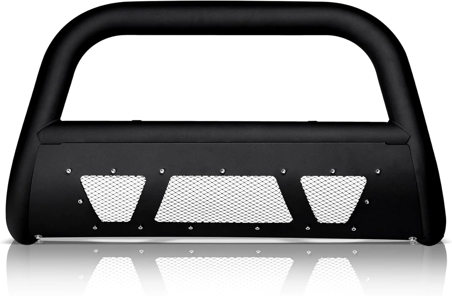 Armordillo USA 7168763 Mesh Bull Bar Bumper Guard - Matte Black Fits 2004-2022 Ford F150 / 2003-2017 Expedition